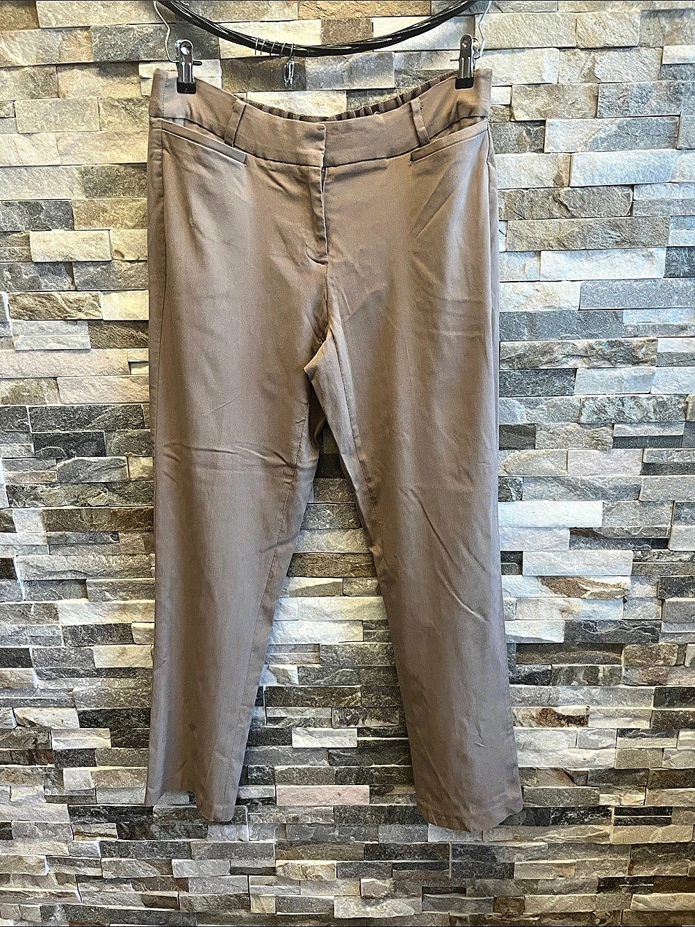Lane Bryant Brown Straight-Leg Pants Size 14R